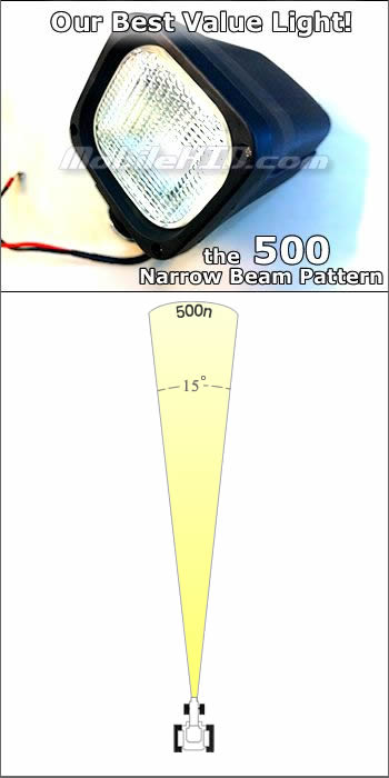 500N Narrow Beam HID for 12v or 24v