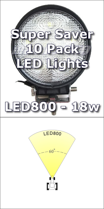 4" LED800 Work Light 10-pack